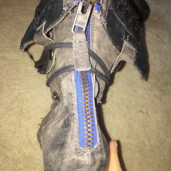 Steve Madden Leather Combat Bootie - Picture 4 of 8